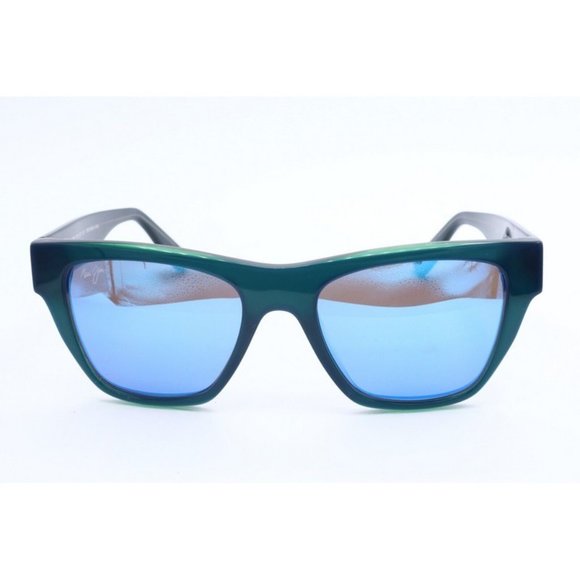 Maui Jim EKOLU MJ 867-06D Green Square Sunglasses Blue Polarized Lens 53… - Picture 2 of 7